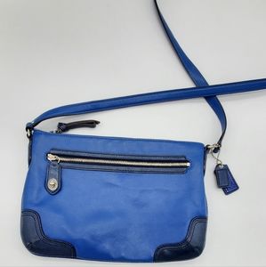 Coach Blue Leather Crossbody Handbag Purse